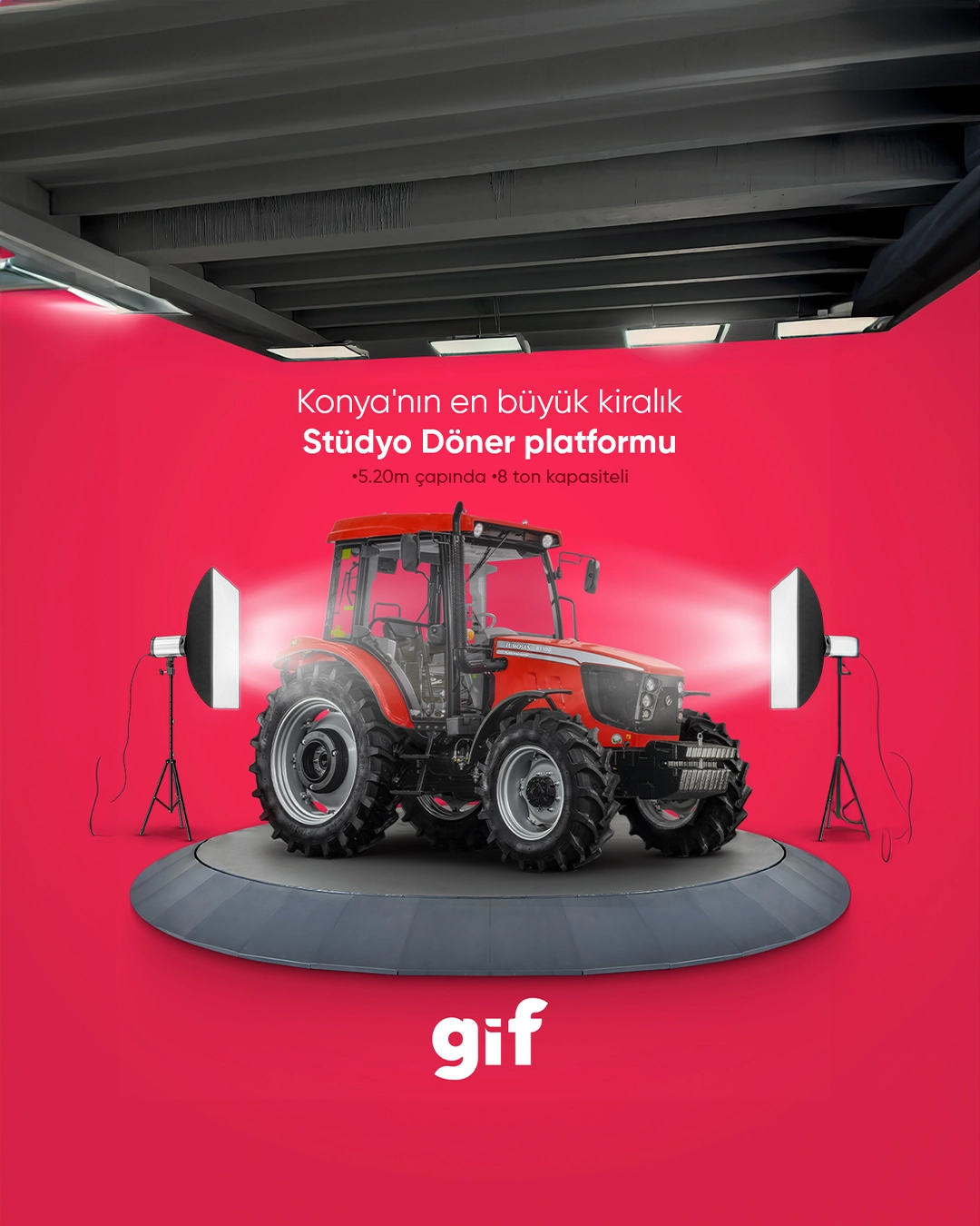 Konya'nın En Büyük Kiralık Stüdyo Döner Platformu
